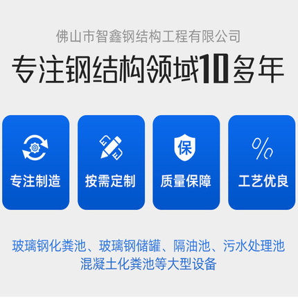 玻璃钢化粪池2/4/6/9/12/16立方沉淀池成品缠绕地埋式隔油池储罐
