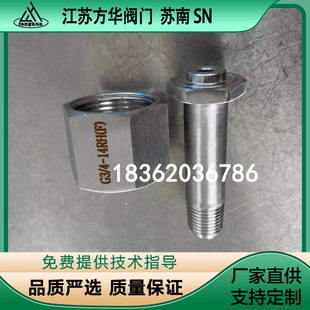 氯气二氧化硫钢瓶转换接头不锈钢减压器过渡接头6分 G3/4转NPT1/4