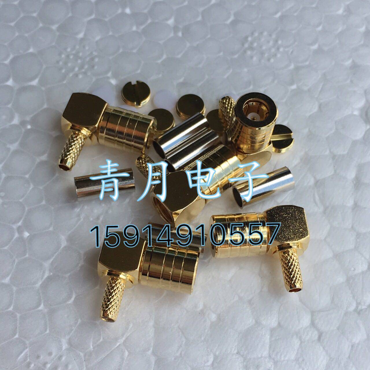 SMB-KW-1.5射频头 SMB母弯头50-1.5同轴线缆信号跳线馈线头 50欧