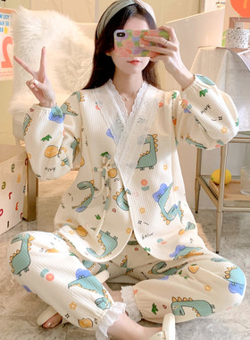 空气棉月子服春秋纯棉产后加厚12月份3哺乳孕妇睡衣冬季产妇喂奶2