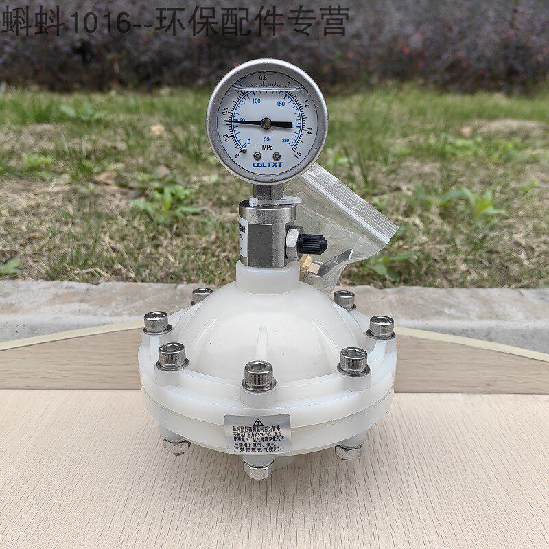 PVDF材质膜片式脉冲阻尼器 DN15/20/25 缓冲器缓冲罐气囊带压力表