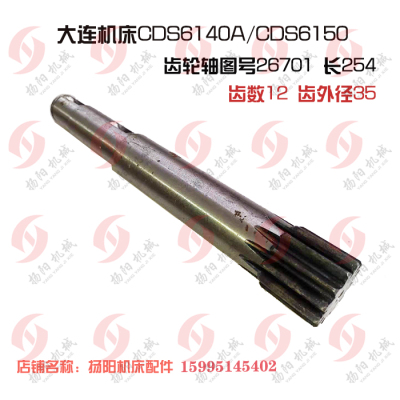 大连机床厂CDS6140A/CDS6150/6250齿轴26701齿轮轴Z12/长253 M2.5