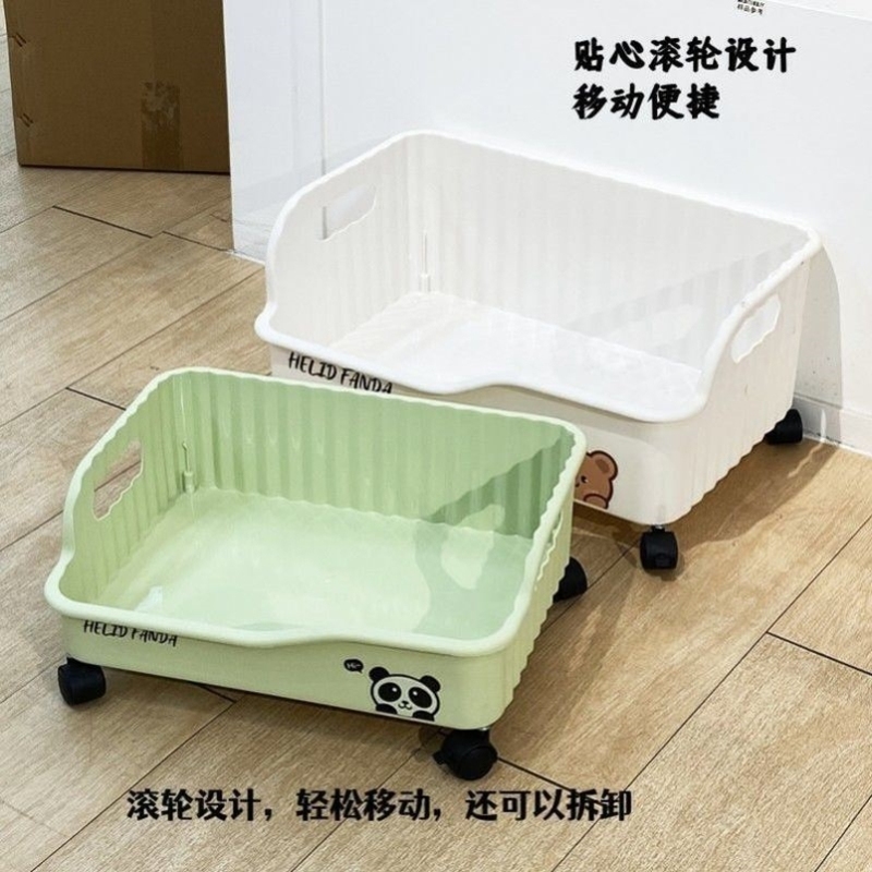 外卖置物架放门口餐饮外卖快递架家用桌下书架可移动书本收纳筐子