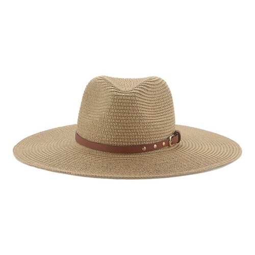 Summer sunscreen travel vacation beach woven cowboy hat草帽