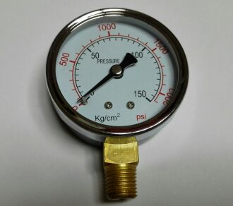 150kg/cm²压力表 2000psi 直径60mm 牙13mm 螺纹pt1/4 ZG1/4