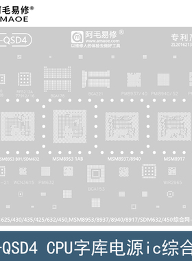 适用于骁龙425/430/435/450/625/632钢网MSM8953/8940/8917植锡网