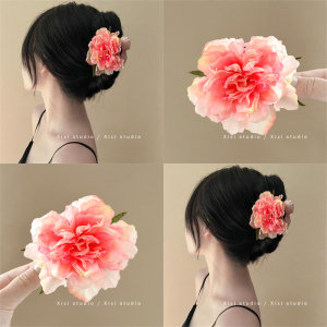 摇奶昔古风花朵抓夹小众