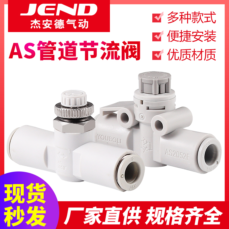 管道节流阀AS1001F气动调速阀2051F直通控制阀3001F气管阀门开关