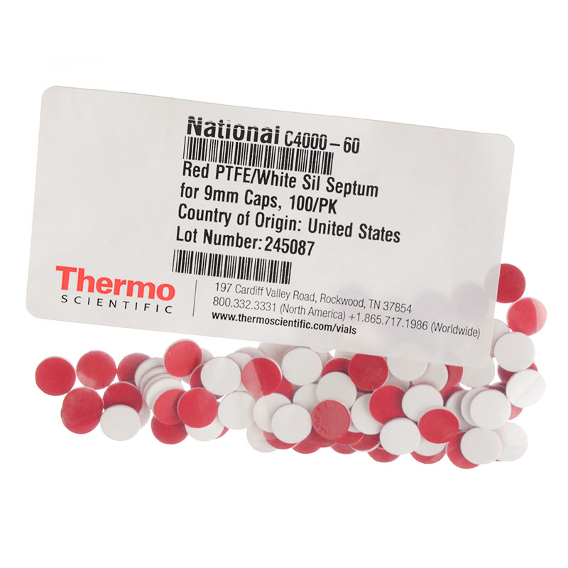 Thermo螺口自动进样瓶C4000-60 9mm样品瓶隔垫100个进口C5000-54B