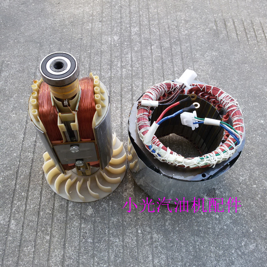 汽油发电机配件188f 190 5kw 6kw 7kw单相三相全铜转子 定子一套