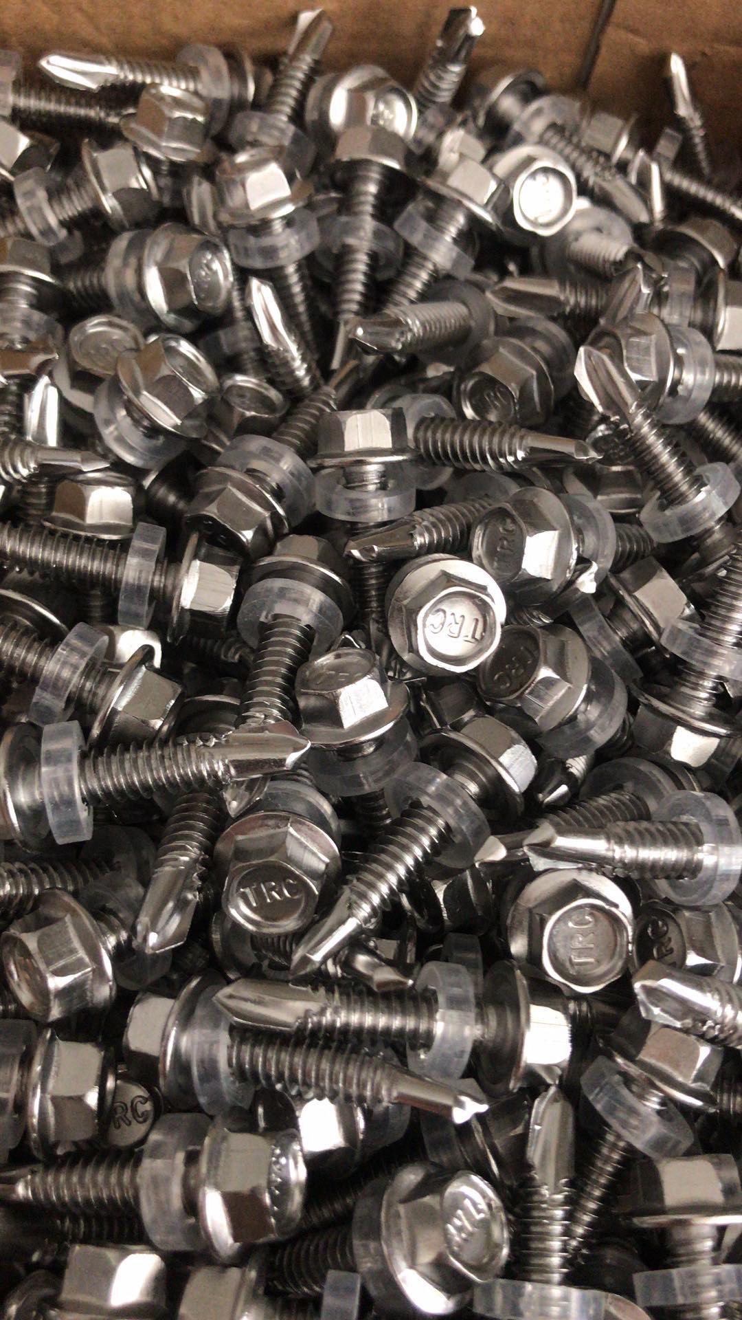 不锈钢外六角钻尾螺丝彩