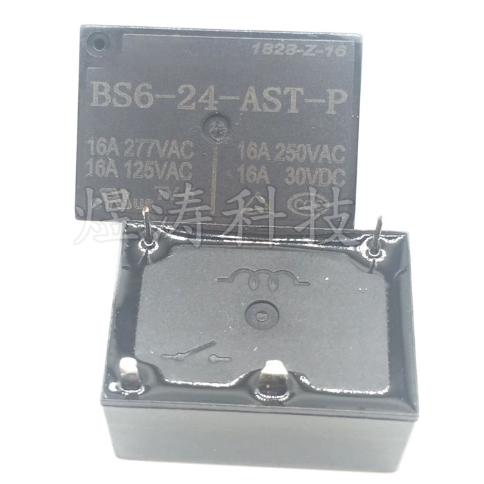 BS6-24-AST-P 24V TV-5继电器 4脚继电器 16A 全新原装