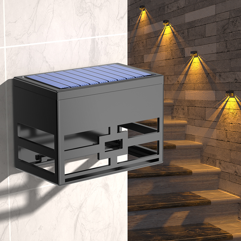 太阳能户外灯室外台阶护栏围墙装饰庭院灯智能感应欧式小壁灯新款