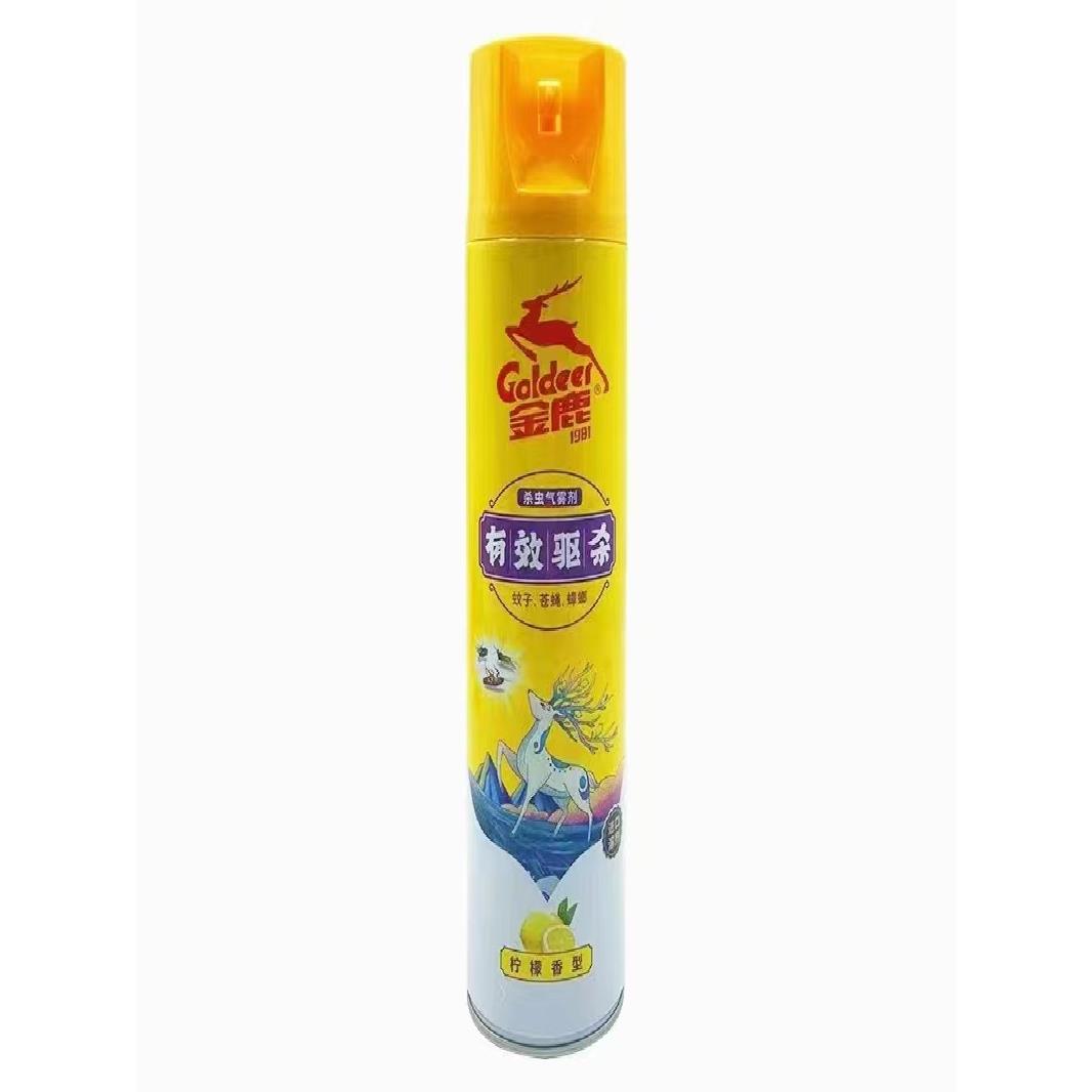 金鹿杀虫剂柠檬香型喷雾剂家用驱杀苍蝇蚊虫蟑螂蚂蚁跳蚤气雾剂