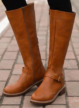 2020 women flat boots long boots big size 43长靴高筒靴大码43