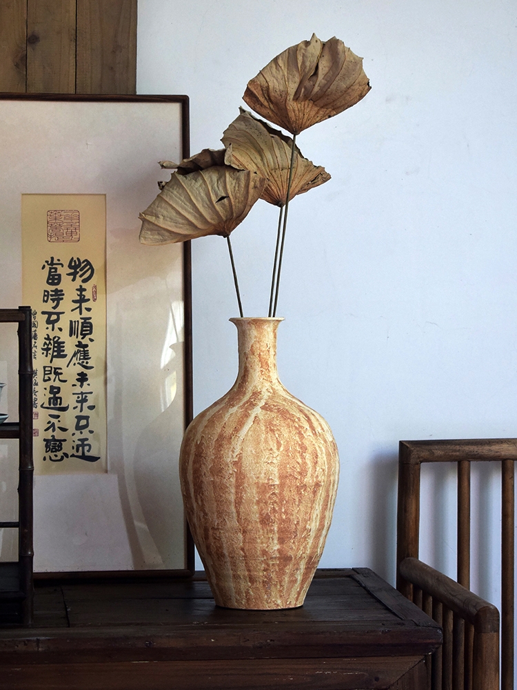 侘寂风干花瓶水培陶瓷器