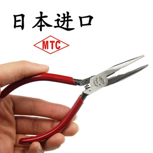 日本进口MTC原装 进口有牙弯嘴钳弯嘴尖嘴钳弯头钳曲头钳 MTC