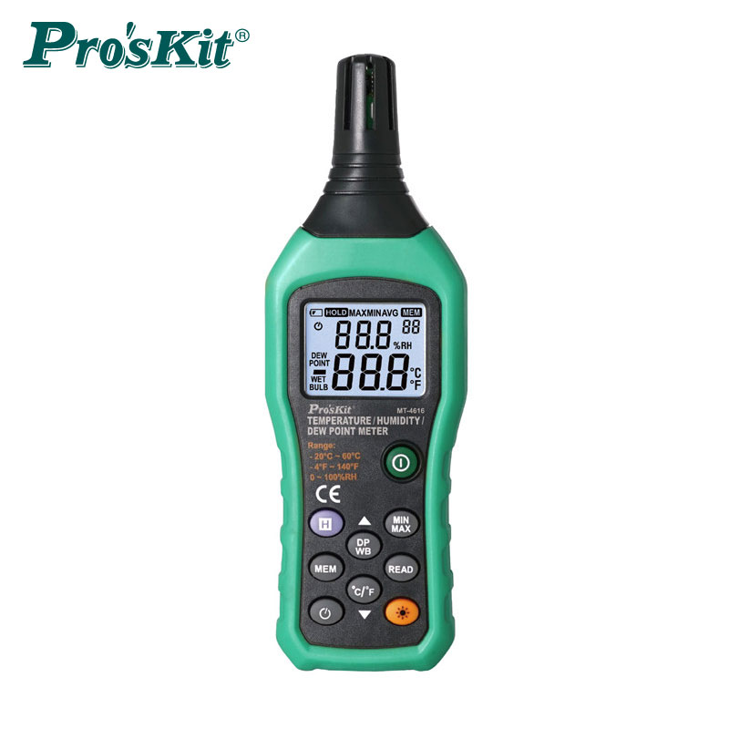 台湾宝工温湿度露点测试器MT-4616-C数据存储环境监测温湿度计