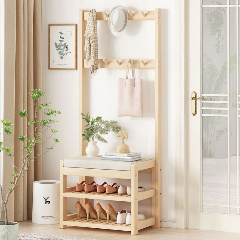 实木鞋架衣一体门口卧室