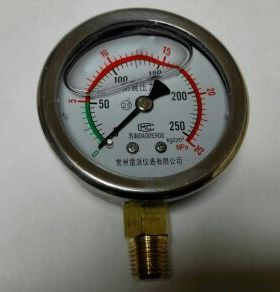 竖立式耐震压力表 油压力表  63mm 0-25mpa 250kg YN-60I ZG1/4