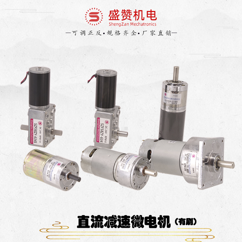 直流微型电机齿轮减速偏中心轴12V24V可正反大扭矩低噪调速小马达