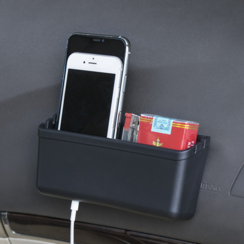 汽车储物盒置物袋 车载多功能手机置物盒 车用收纳网兜车门置物架