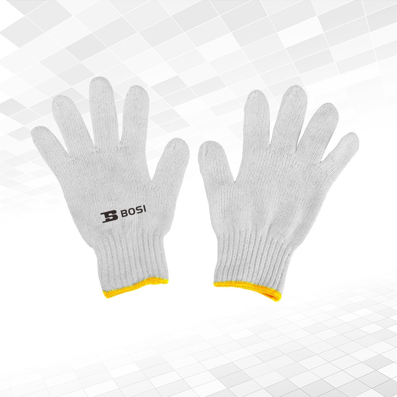 波斯 纱线手套劳保耐磨工作纯棉加厚薄款白棉纱棉线劳动工地干活