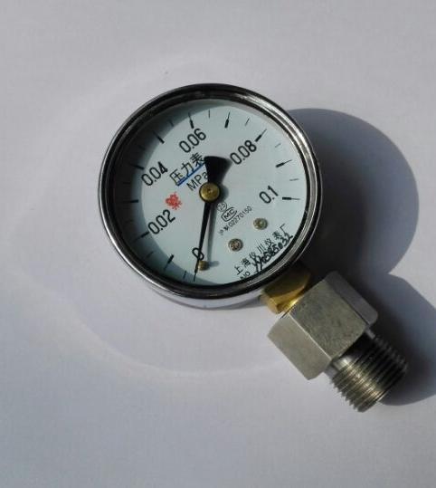 禁油压力表 0～0.1mpa直径60mm禁油氧气压力表禁油氧压力表