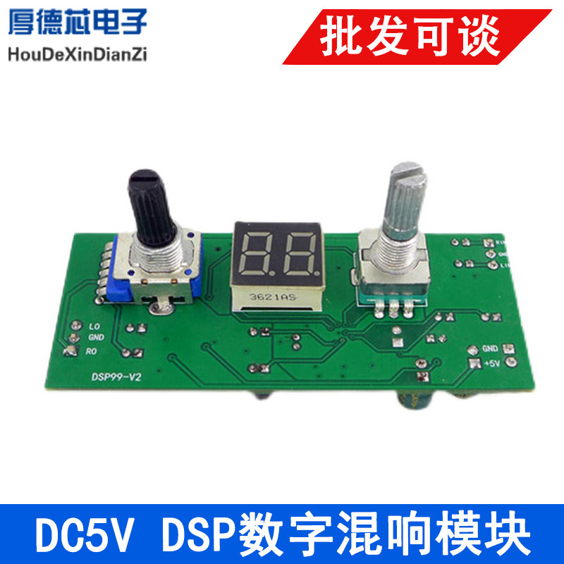 DSP数字混响卡拉OK唱歌混响板KTV调音台效果器防啸叫模块多音效