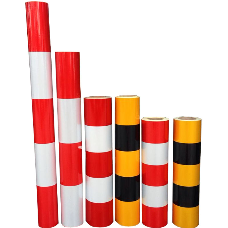 四川黑黄红白反光警示胶带反光膜强力反光贴条地贴纸耐磨安全标识