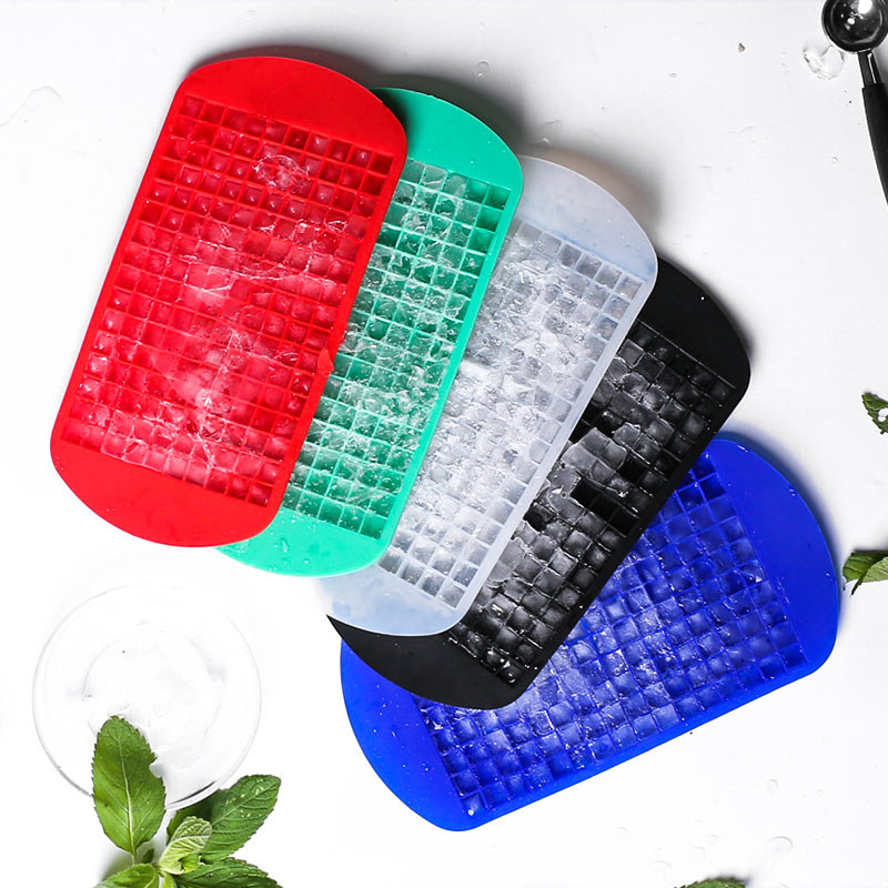 160格迷你冰格硅胶制冰模具家用冻冰块神器鸡尾酒自制碎冰粒冰盒