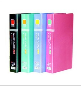 华杰A4名片本+插袋 SH600 30孔螺旋活页600名片册/名片本/名片薄