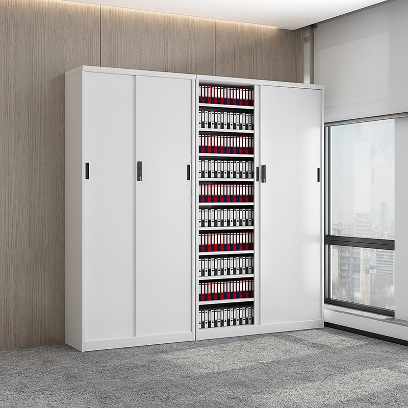 推拉门凭证柜落地式多层