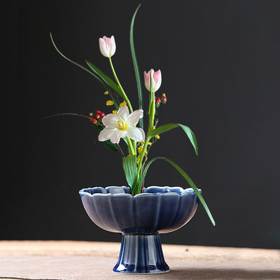 陶瓷高脚盘单品套装花器