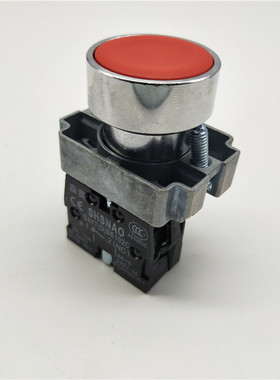 上海森奥 XB2-BA42C 自复平头按钮开关 BE102C 红色一常闭1NC
