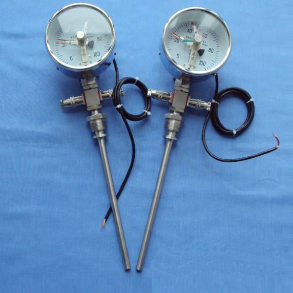 远传电接点温度计wtyy-1021-x2 双路 Φ12 L=100MM 0-150℃ m2