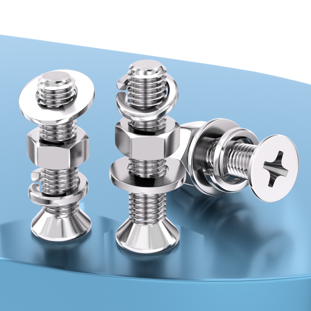 十字沉头螺丝母平弹垫组