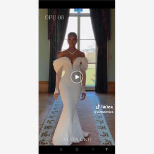 A-line White Wedding Dresses with Appliques Bridal Gowns