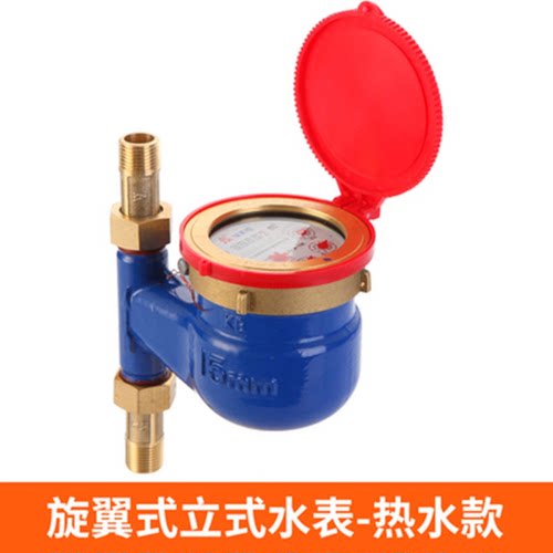 正品埃美柯089铁壳LXSLR-E旋翼立式丝口热水表DN25（1寸）专卖店