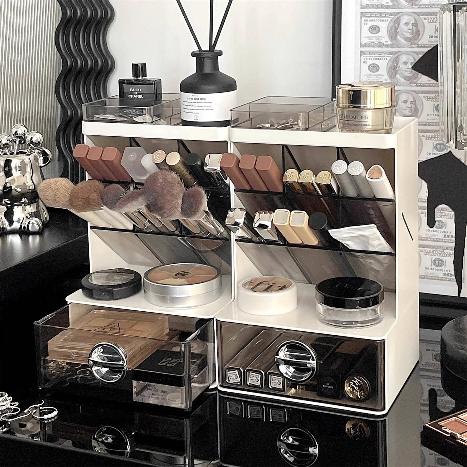 日本进口化妆品收纳盒桌