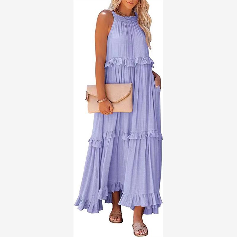 Summer dress new sleeveless long mopping dress women's连衣裙