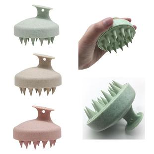 Head Hair Shampoo Handheld Silicone Comb Body Scalp Massager
