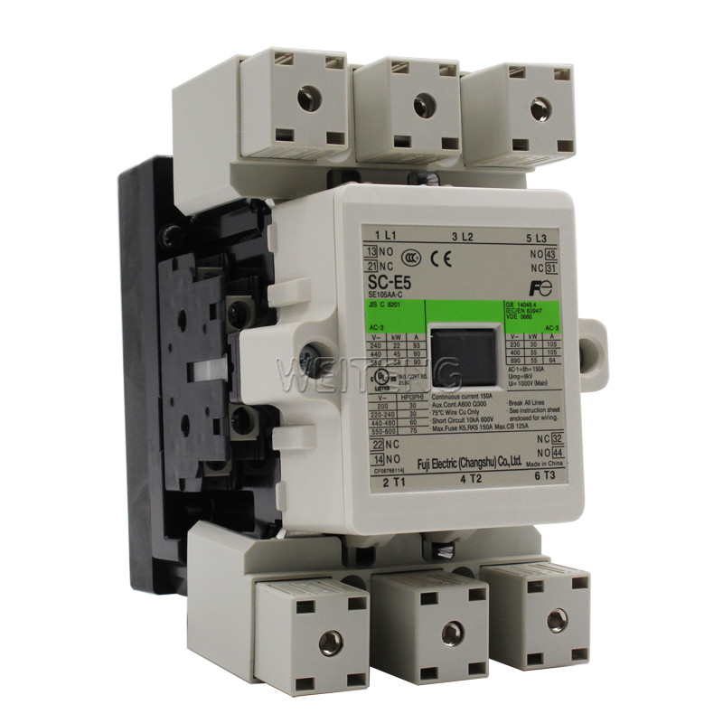 询价9年老店 常熟富士 SC-E5 N5P 接触器105A 55KW SE105AA-C三相