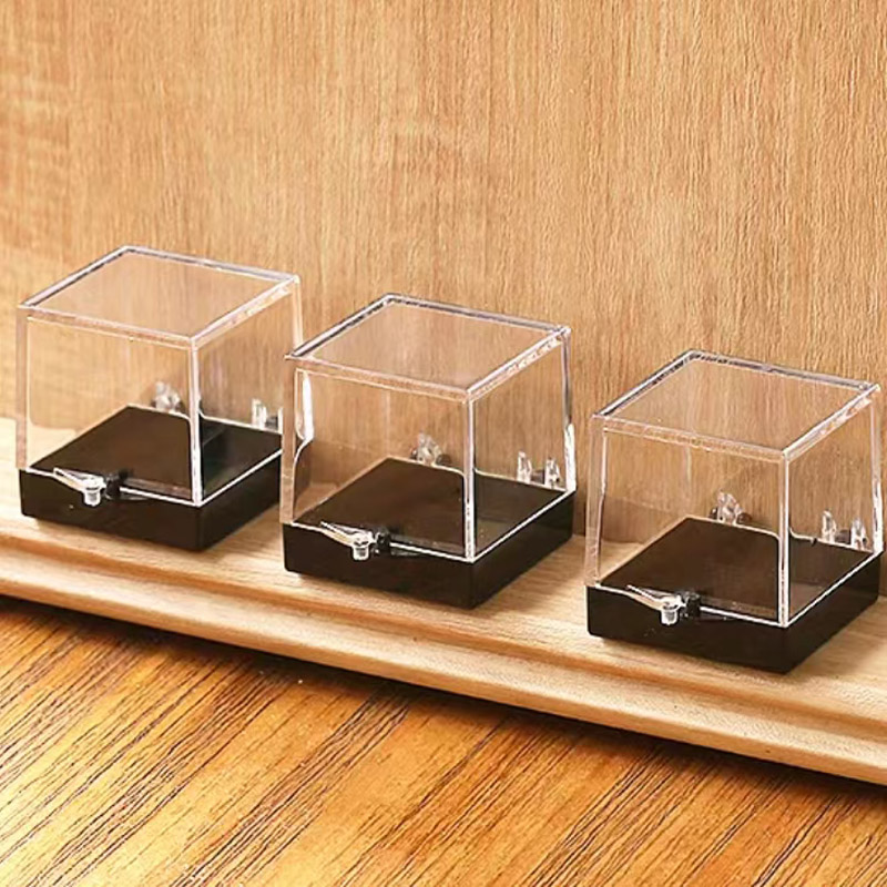 矿标盒猫矿盒透明亚克力展示盒手办矿物晶体标本防尘装饰收纳盒子