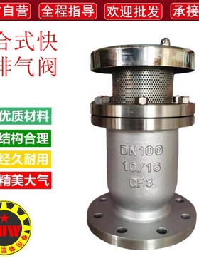 CARX复合式排气阀铸钢不锈钢材质法兰快速泄气阀水压自动放气阀