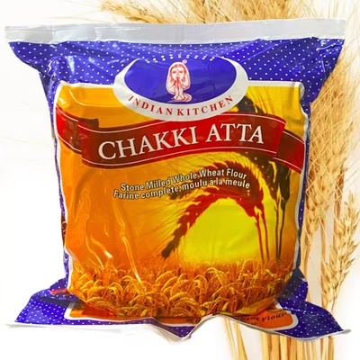 ATTA INDIAN KITCHEN CHAKKI WHOLE WHEAT FLOUR印厨面粉全麦5kg
