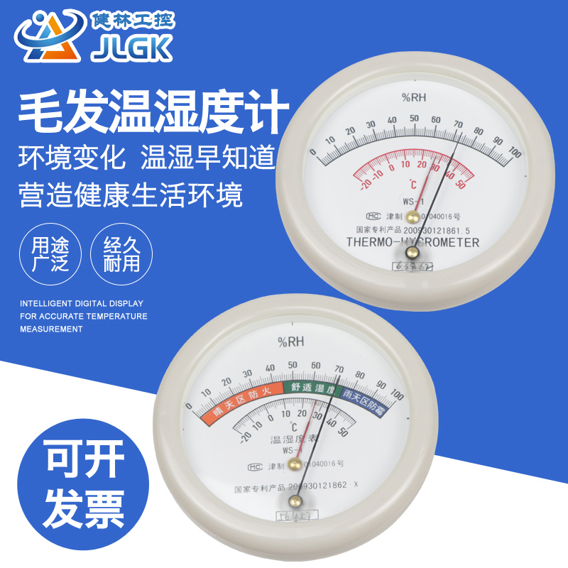 天津凤洋专业级毛发型WS-1温湿度表 毛发温湿度计 药厂专用医疗院
