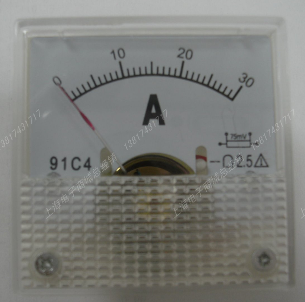 91C4 30A/75MV 直流电流表 指针式