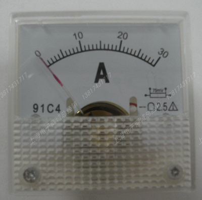 91C4 30A/75MV 直流电流表 指针式