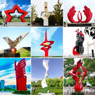 红色双拥主题公园雕塑定制精神堡垒党建小品设计制作拥军拥政标牌